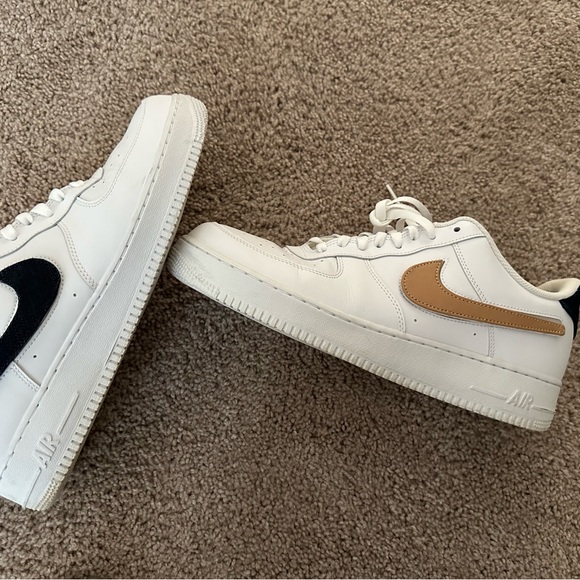 Nike Air Force 1 Low White Removable check navy and tan size 13 - Picture 4 of 7